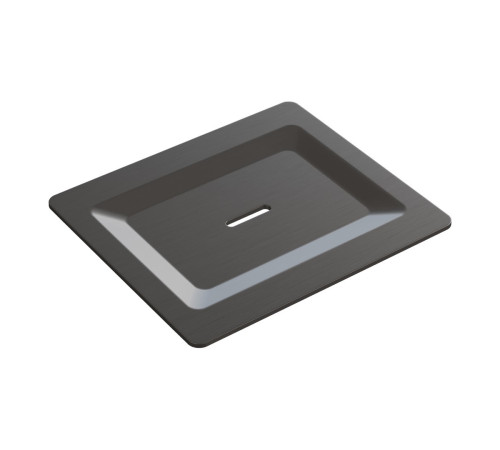 Мыльница накладная Boheme Space с латунной чашей оружейная сталь 10966-GM-SOAP