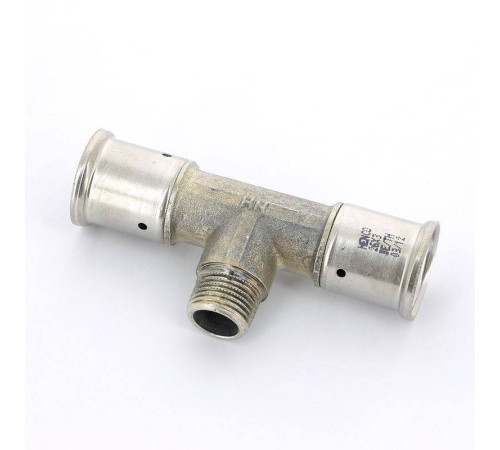 Тройник пресс латунный HENCO с наружной резьбой 26x1/2x26 14P-260426