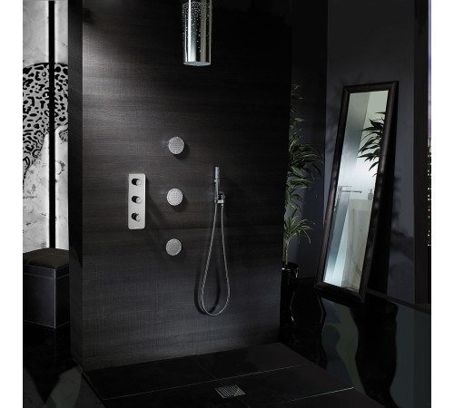 Внешняя часть термостата Bossini HighFlow с цельной панелью золото Z031204.021