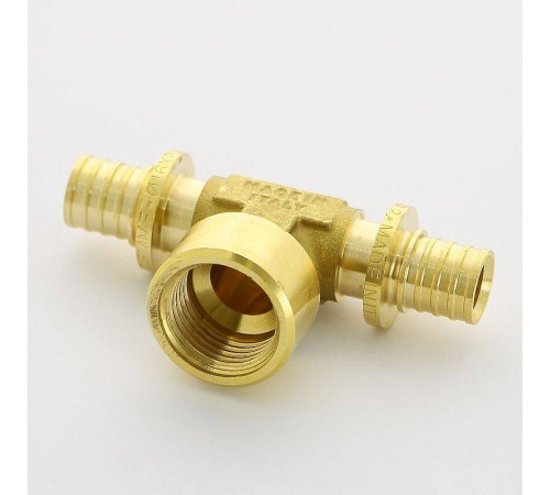 Тройник аксиальный Uni-Fitt 16х1/2х16 ВР латунь 747G6260