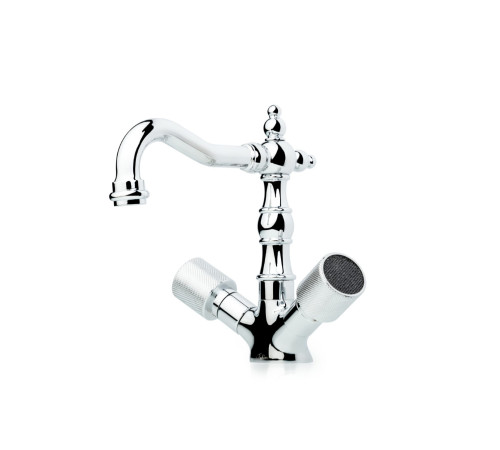 Смеситель для раковины Boheme Royal Cristal на 1 отверстие хром/черный кристалл 272-Royal/CRST black