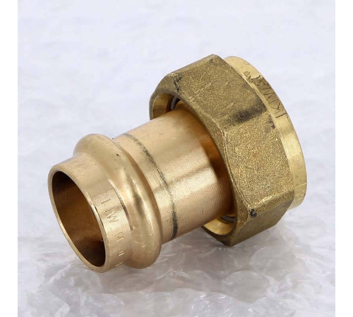 Муфта пресс с накидной гайкой Viega Sanpress 22x1 бронза 265687