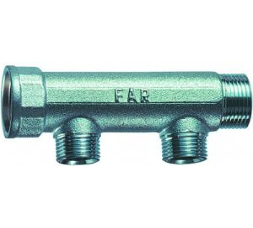 Коллектор нерегулируемый FAR 1 ВР-НР 2 отвода 1/2 НР межосевое расстояние 50 мм FK 3625 112