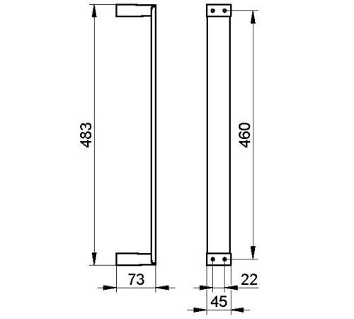 Полотенцедержатель KEUCO Edition 11 для гостевых полотенец 490 мм хром 11170 010000