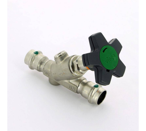 Вентиль наклонный пресс Viega Easytop Inox 18 мм нержавеющая сталь 757861