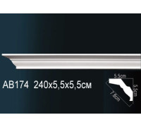 Карниз потолочный Perfect AB174 полиуретановый 210x210x2000 мм AB174