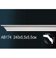 Карниз потолочный Perfect AB174 полиуретановый 210x210x2000 мм AB174