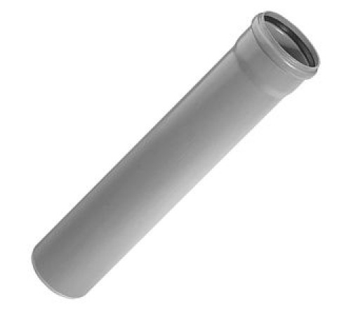 Труба канализационная раструбная Uponor Decibel 50x2.0 мм 0.5 м ПП серая 1051091