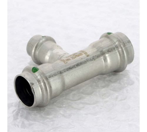 Тройник пресс Viega Sanpress Inox 22x15x22 мм нержавеющая сталь 435936