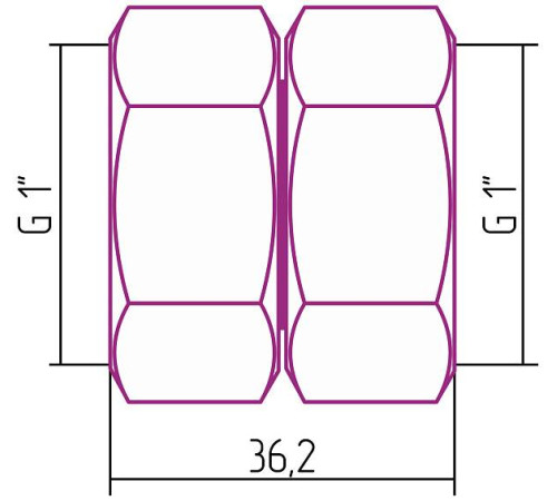 Комплект соединительный прямой Стилье G 1 НГ х G 1 НГ 2 шт 02102-1010