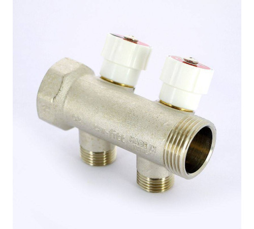 Коллектор никелированный Uni-Fitt 1 НВ 2 выхода 1/2 Н 40 мм 404N4220