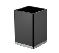 Стакан для зубных щеток настольный Boheme Venturo хром/черный 10961-B-CR