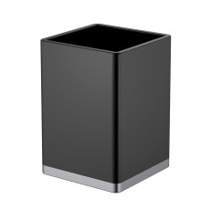 Стакан для зубных щеток настольный Boheme Venturo хром/черный 10961-B-CR