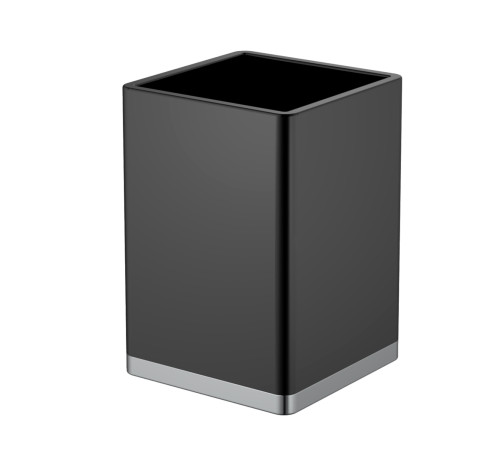 Стакан для зубных щеток настольный Boheme Venturo хром/черный 10961-B-CR