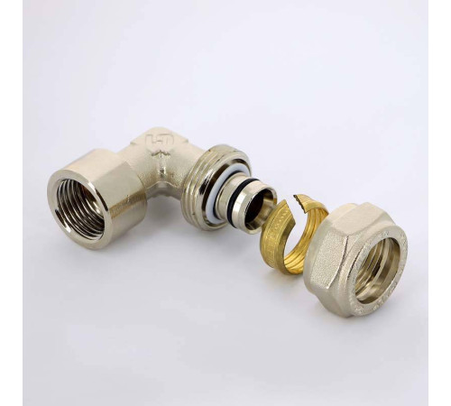 Угольник обжимной Uni-Fitt никелированный 20х1/2 ВР 664N7200