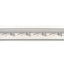 Бордюр багет Kerama Marazzi Кантри Шик белый декорированный 20х5 см BLB028