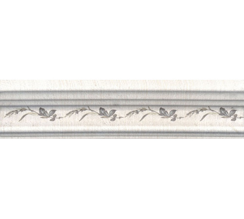 Бордюр багет Kerama Marazzi Кантри Шик белый декорированный 20х5 см BLB028