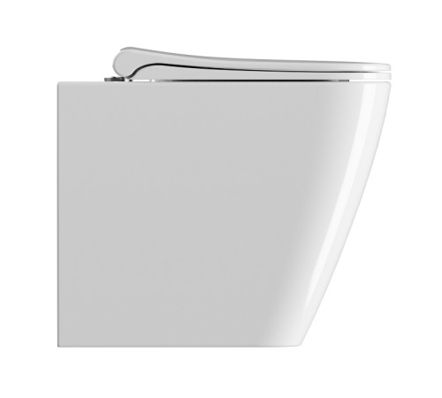 Унитаз приставной безободковый GSI Nubes 520х350 мм белый глянцевый 9610FT11