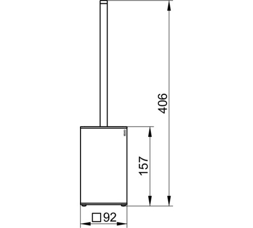 Туалетный гарнитур напольный KEUCO EDITION 90 Square Хром 19069 010100