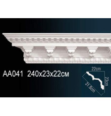 Карниз потолочный Perfect AA041 полиуретановый с рисунком AA041