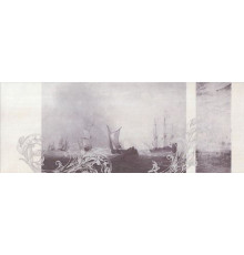 Декор Kerama Marazzi Ньюпорт Корабли фиолетовый 15x40 см STG/C206/15010