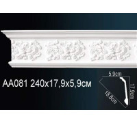 Карниз потолочный полиуретановый Perfect AA081 с рисунком 110x110x2400 мм AA081