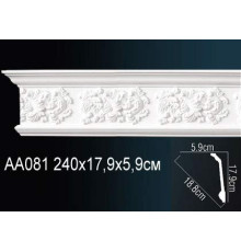 Карниз потолочный полиуретановый Perfect AA081 с рисунком 110x110x2400 мм AA081