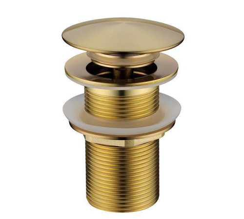 Донный клапан для раковины Boheme Uno автомат с переливом матовое золото 612/2-MG