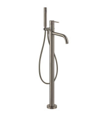 Смеситель для ванны напольный Gessi Emporio Via Tortona с душевой лейкой Finox Brushed Nickel 24943#149