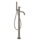 Смеситель для ванны напольный Gessi Emporio Via Tortona с душевой лейкой Finox Brushed Nickel 24943#149