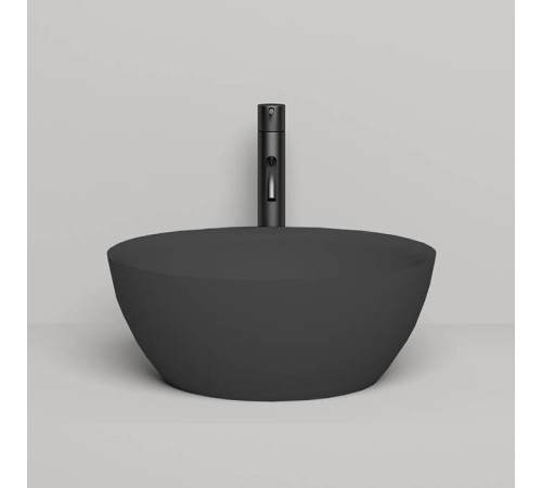 Раковина накладная Salini Alda 02 42.5х42.5х15.5 см S-Sense черный RAL 9005 1102110GRF