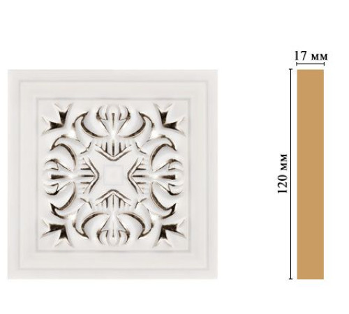 Вставка декоративная DECOMASTER D208 120х120х22 мм D208-60