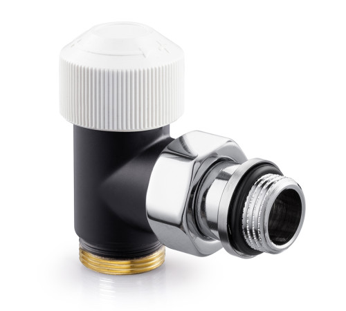 Клапан термостатический угловой SR Rubinetterie Tondera 1/2x3/4 черный 0633-1500VCES