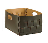 Корзинка ADJ Bottega 25x25x20 см оливковый/горчичный 1044.55/40