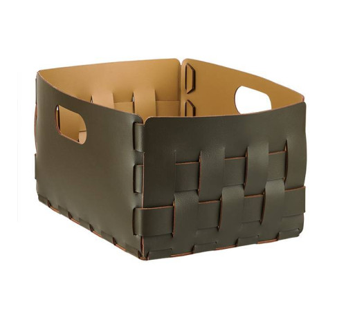 Корзинка ADJ Bottega 25x25x20 см оливковый/горчичный 1044.55/40