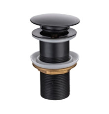 Донный клапан Splendy для раковины без перелива 1 1/4 черный матовый AA3071NORMBM