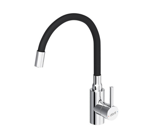Смеситель для кухни Dorff Logic с гибким изливом черный D3007622