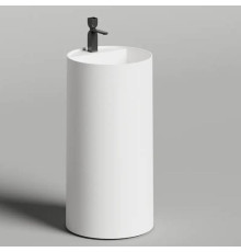 Раковина напольная Salini Armonia Round Top 01 45х45х90 см S-Sense белый глянцевый слив в стену 130411TG