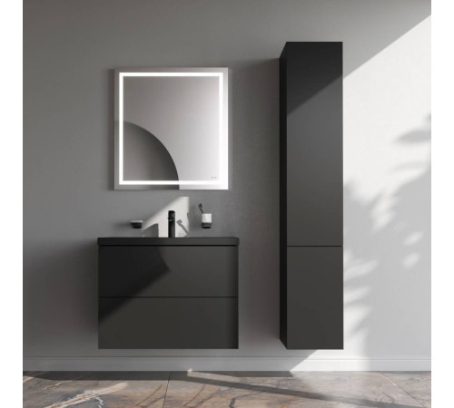 Тумба под раковину подвесная AM.PM Gem 75 см 2 ящика черный матовый M90FHX07522BM