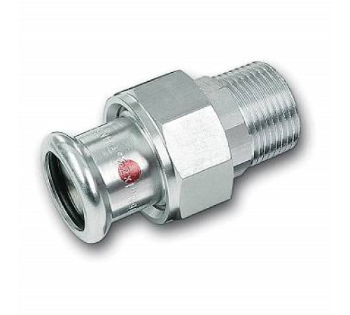 Сгон с плоским уплотнением Viega Sanpress 15 мм x 1/2 ВПр-НР 24333G 124333G1512