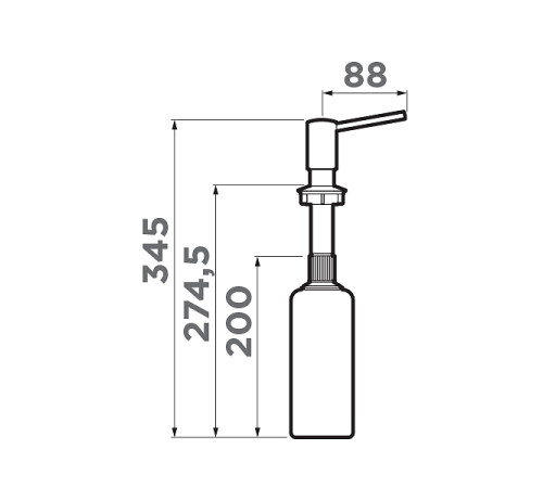 Дозатор для кухни Omoikiri OM-02-LG светлое золото 4995005