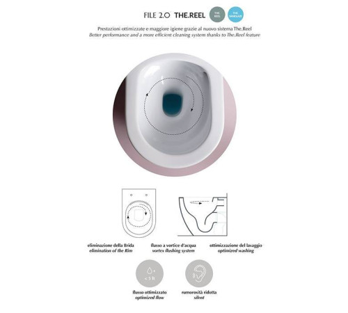 Унитаз подвесной Artceram File 2.0 безободковый 36х52 см белый матовый FLV006 05 00