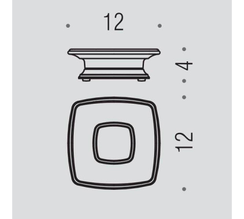 Мыльница настольная Colombo Design Portofino хром/золото B3242.CR2-VAN