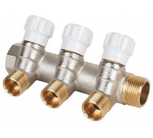 Коллектор Hogart Premium 3/4x1/2 EK 3 выхода с регулирующими вентилями MM4030504