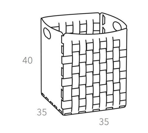 Корзинка ADJ Bottega 35х35х40 см капучино/шоколад 1047.04/06
