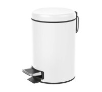 Ведро для мусора с педалью Decor Walther Bin белый матовый 0615750