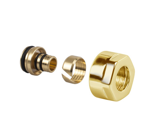 Фитинг для многослойной трубы SR Rubinetterie Ø 11.5/12-16 x 24/19 золото 0383-1900D0F0