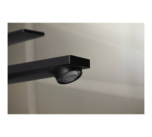 Смеситель для раковины Hansgrohe Rebris E с донным клапаном матовый черный 72557670