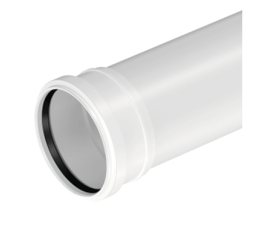 Труба канализационная раструбная Uponor Decibel 110 мм 0.25 м ПП белая 1096448