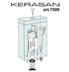 Механизм двойного слива Geberit с нижним подводом воды хром 750990